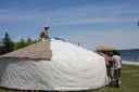 installation d'une yourte en commandite pour la l'Ecofest de Barrie